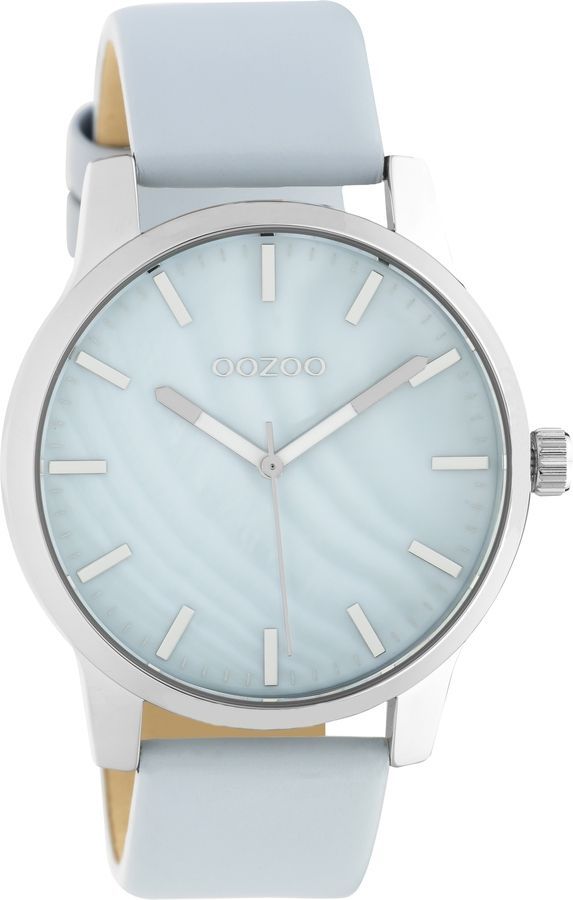 OOZOO Timepieces Light Blue Leather Strap C10726